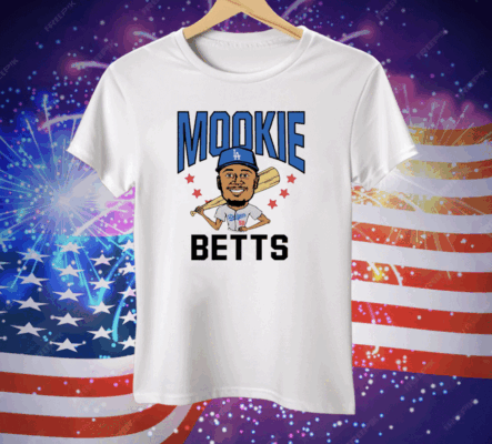 LA Dodgers Mookie Betts cartoon Tee Shirt
