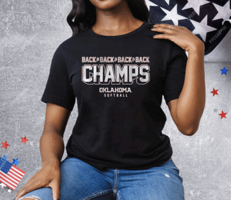 OKLAHOMA SOFTBALL BACK-TO-BACK-TO-BACK-TO-BACK Tee Shirt