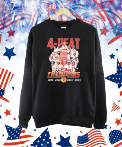 Official 4-Peat Oklahoma Sooners NCAA Softball National Champions 2021-22-23-24 Shirt