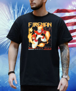 Official Megaman Capcom Fireman Large Print Shirt