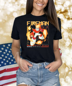 Official Megaman Capcom Fireman Large Print Shirt
