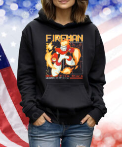 Official Megaman Capcom Fireman Large Print Shirt