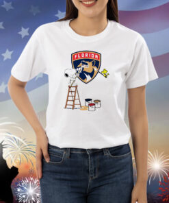 Snoopy and Woodstock Painting Florida Panthers Shirt