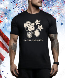 Snoopy shotgun sinners wild-eyed jokers got you in my sights Tee Shirt