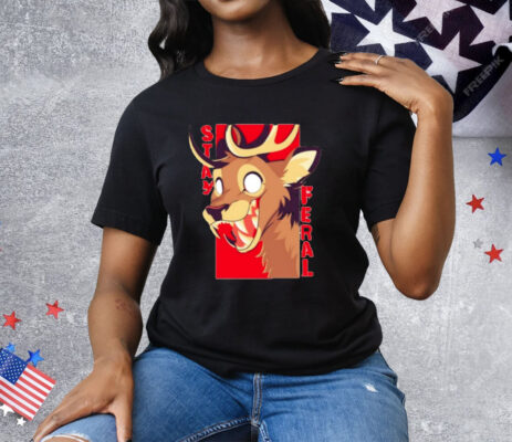 Stay Feral Toothy Deer Tee Shirt