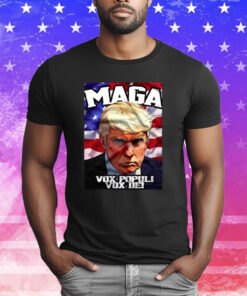 Seaofmud Trump Maga Mug Shot Vox Populi Vox Dei T-Shirt