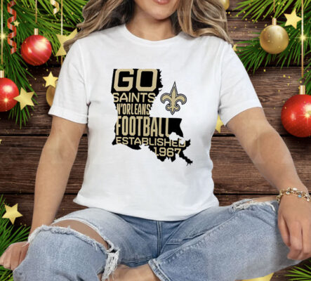 New Orleans Saints Fanatics Hot Shot State Tee Shirt