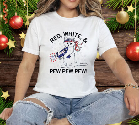 RAYGUN Red White and Pew Pew Pew Tee Shirt