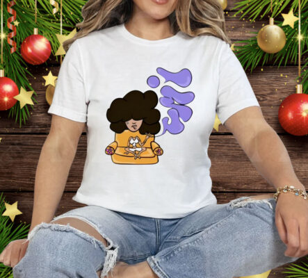 UMI Wearing Whoisumi Tee Shirt