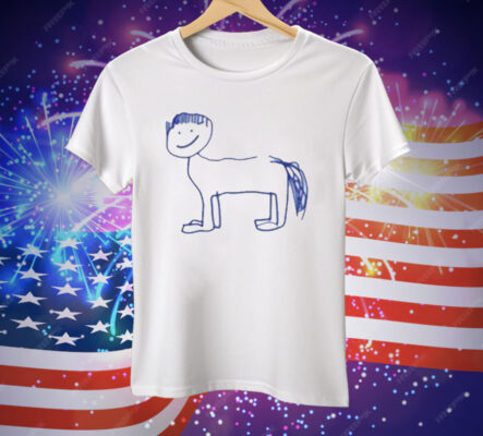 Horse With Bowl Cut Tee Shirt