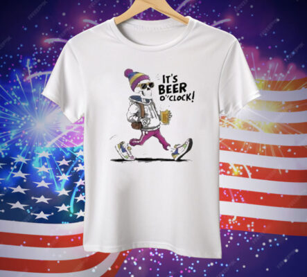 Skeleton It's Beer O'clock Tee Shirt