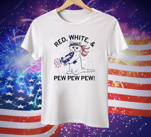 RAYGUN Red White and Pew Pew Pew Tee Shirt