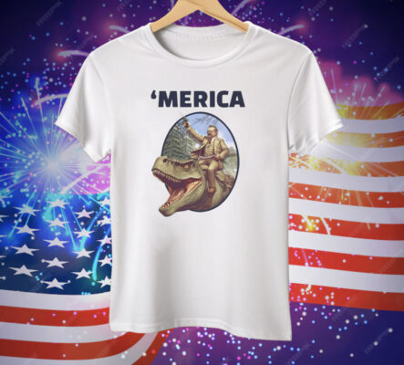 Theodore Roosevelt Allosaurus T-Rex Merica Tee Shirt