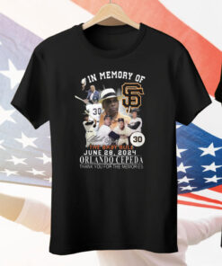 In Memory Of The Baby Bull June 28 2024 Orlando Cepeda Thank You For The Memories Tee Shirt