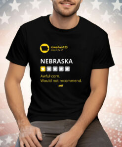 Awful Corn Iowa College Fans Tee Shirt