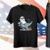 Halloween Ghost Riding Zombie T-Rex Tee Shirt