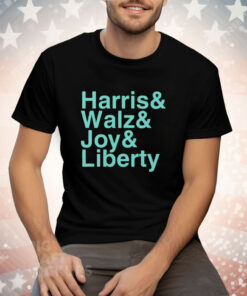 Kamala Harris And Walz And Joy And Liberty Tee Shirt