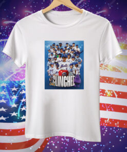 New York Mets baseball clinched poster 2024 graphic Tee Shirt
