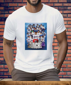 New York Mets baseball clinched poster 2024 graphic Tee Shirt