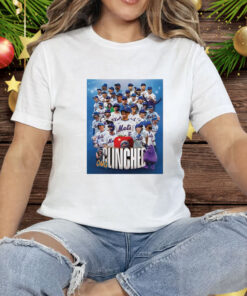 New York Mets baseball clinched poster 2024 graphic Tee Shirt