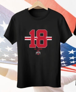 Ohio State Football Will Howard 18 Ladies Boyfriend Tee Shirt