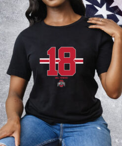 Ohio State Football Will Howard 18 Ladies Boyfriend Tee Shirt
