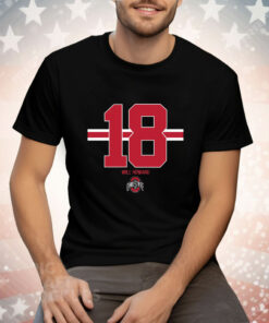 Ohio State Football Will Howard 18 Ladies Boyfriend Tee Shirt