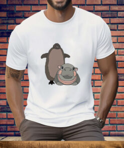 Pesto The Penguin And Moo Deng The Baby Hippo Tee Shirt