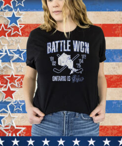 Battle Won Ontario Is Blue Tee Shirt