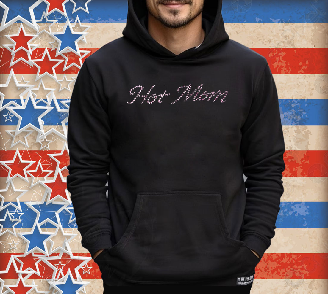 Hot Mom Rhinestones Tee Shirt
