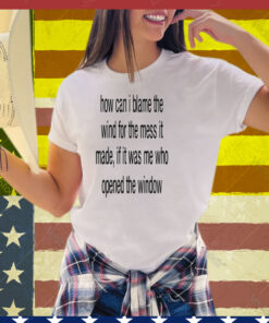 Limted How Can I Blame The Wind For The Mess It Made Tee Shirt