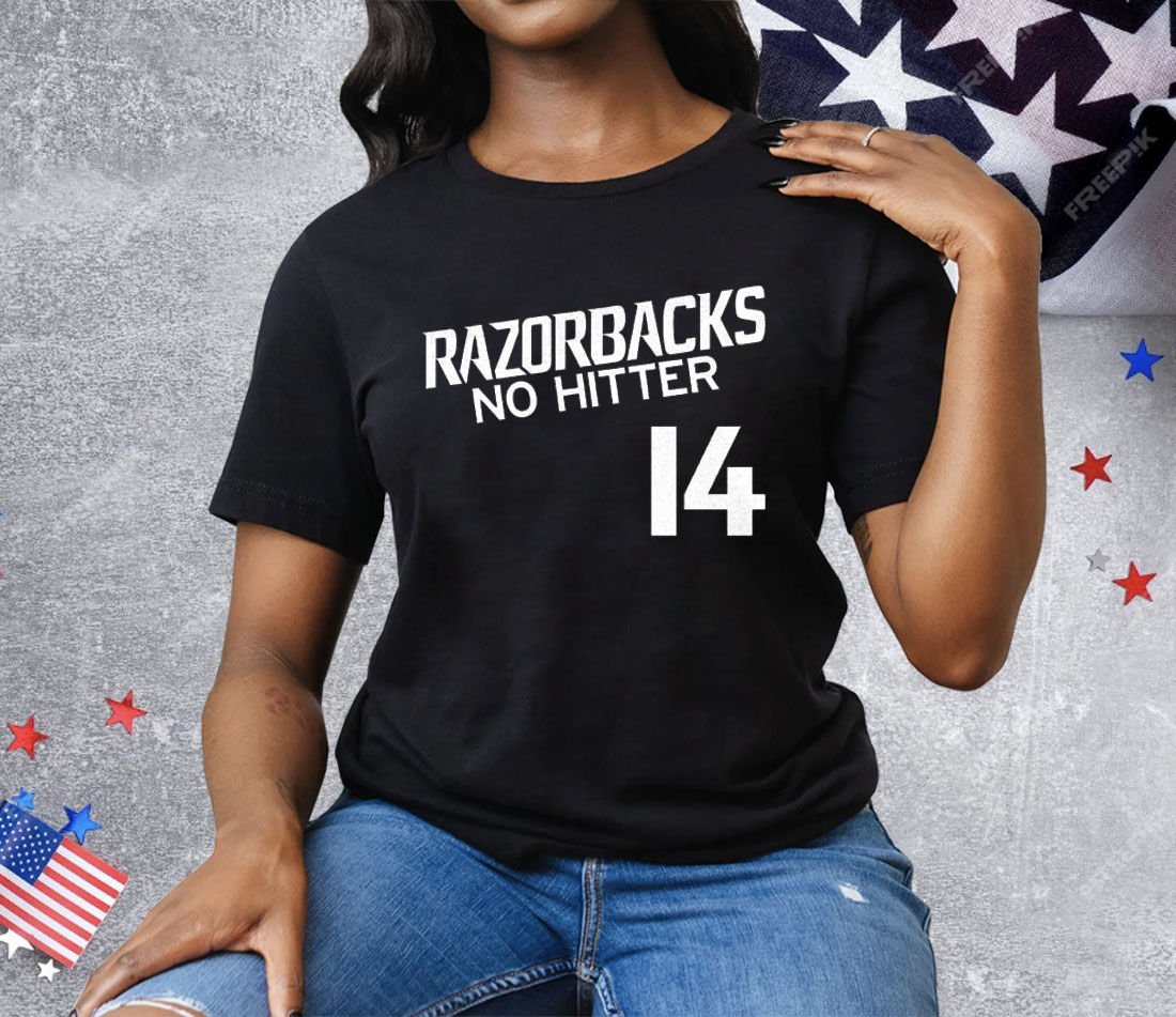 Gage Wood Arkansas Razorbacks 2025 NCAA Baseball Men’s College World Series No-Hitter Tee Shirt