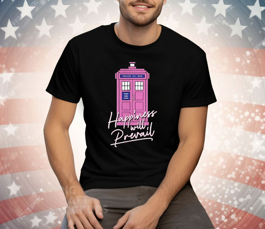 Happiness Will Prevail Police Box Tee Shirt