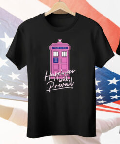 Happiness Will Prevail Police Box Tee Shirt