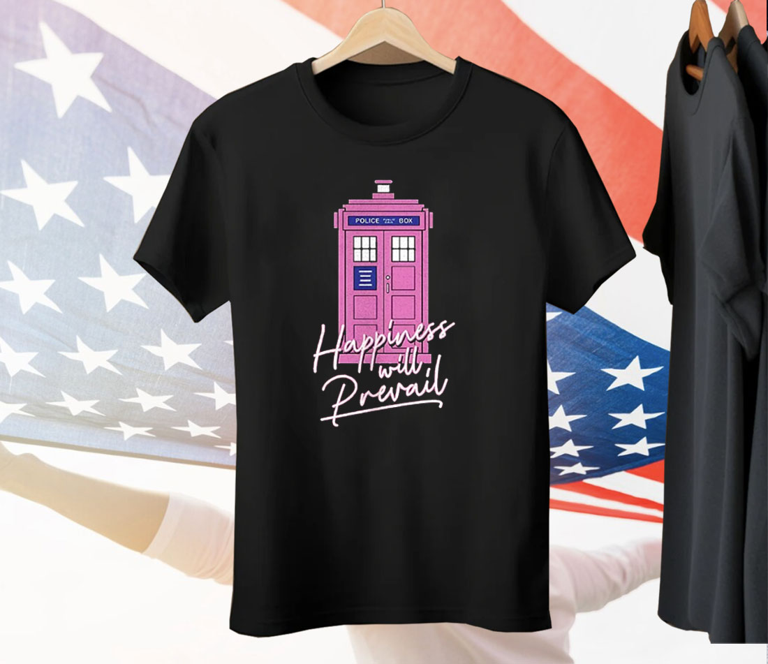 Happiness Will Prevail Police Box Tee Shirt