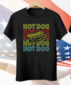 Hot Dog Neon Tee Shirt