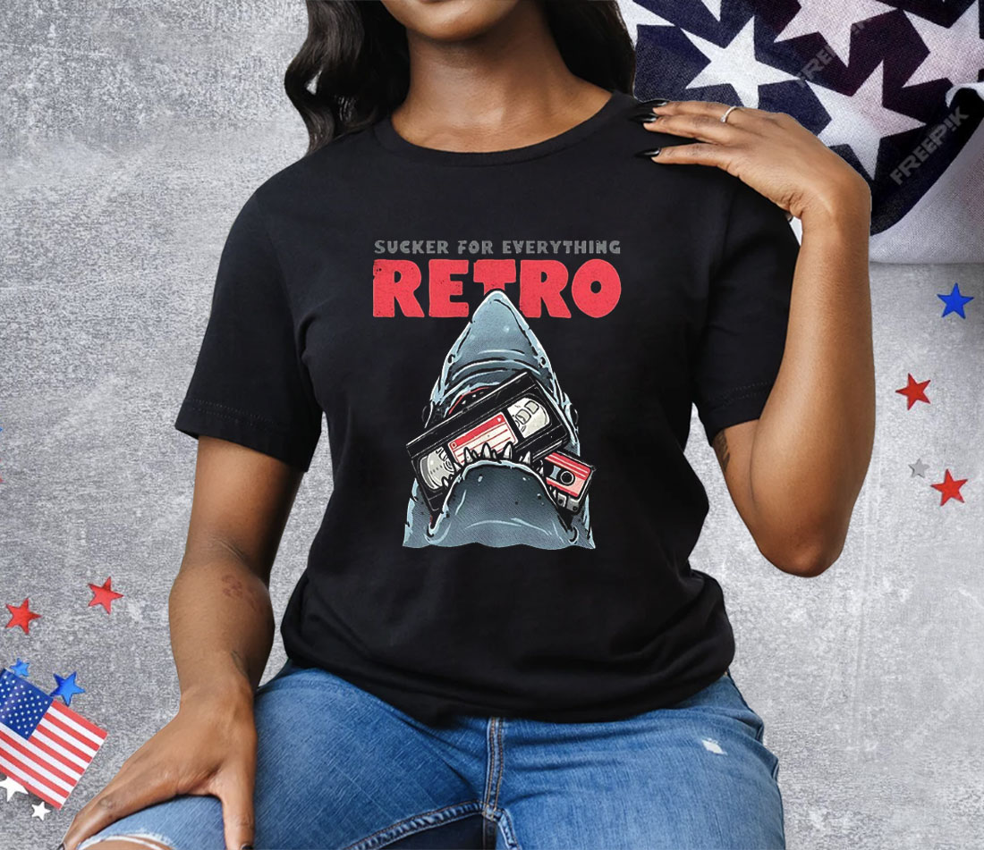 JAWS Shark Sucker For Everything Retro Tee Shirt