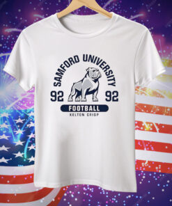 Kelton Crisp 92 Samford Bulldogs NCAA Football Tee Shirt