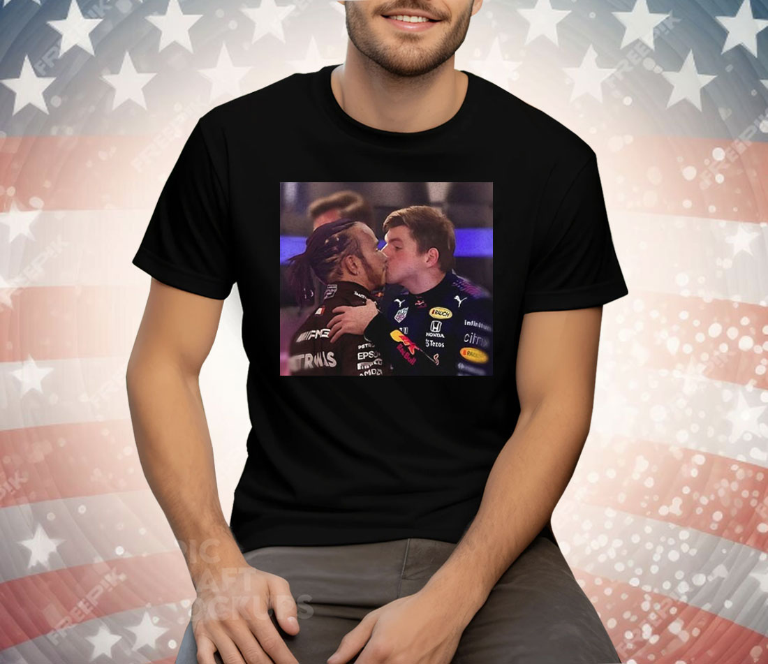 Lewis Hamilton kiss Max Verstappen Tee Shirt