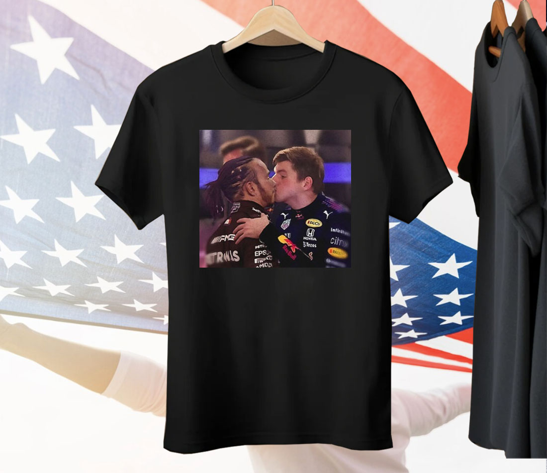 Lewis Hamilton kiss Max Verstappen Tee Shirt