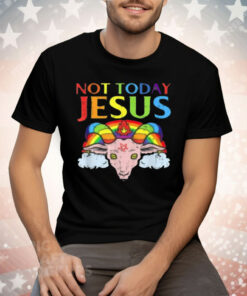 Today Not Jesussatan Goatsatanic Rainbow Satanism Tee Shirt