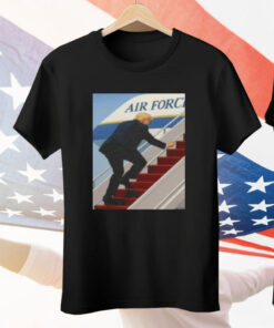 Trump Air Force One Stumble Shirt Viral Moment 2025 Tee Shirt