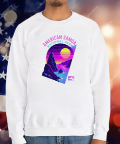 American Samoa Vaporwave Retro Sunset T-Shirt