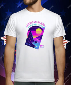 American Samoa Vaporwave Retro Sunset T-Shirt