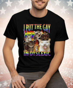 Cat In Put The Gay In Dyslexic Tee Shirt