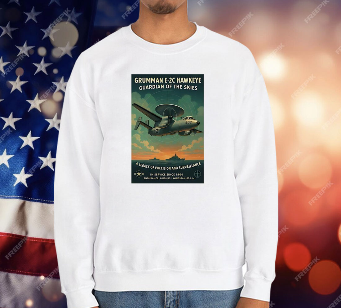 Grumman E-2C Hawkeye Vintage Naval Surveillance Legend T-Shirt