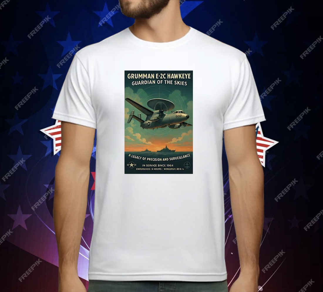 Grumman E-2C Hawkeye Vintage Naval Surveillance Legend T-Shirt