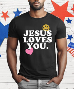 Jesus Loves You Smile Heart T-Shirt