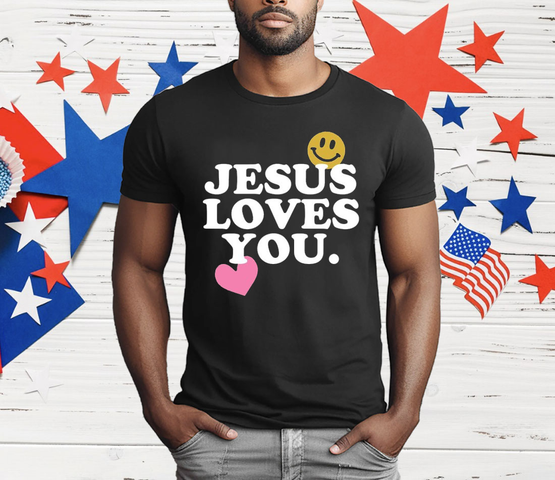 Jesus Loves You Smile Heart T-Shirt