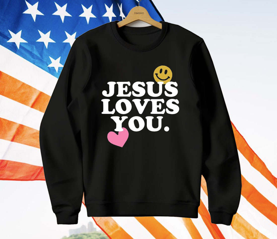 Jesus Loves You Smile Heart T-Shirt